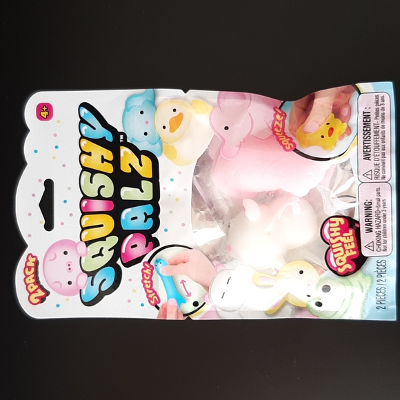 Squishy Palz 2-piece pack Mini Animal Figures Cat Kitten Mouse - Picture 1 of 7